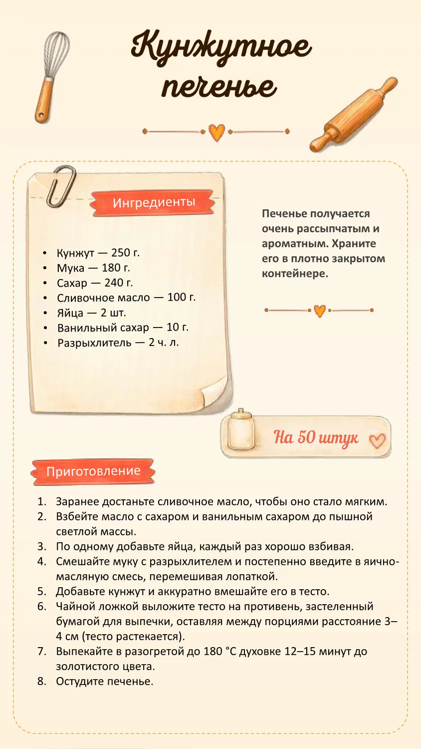 Кунжутное печенье — простой рецепт ароматной домашней выпечки