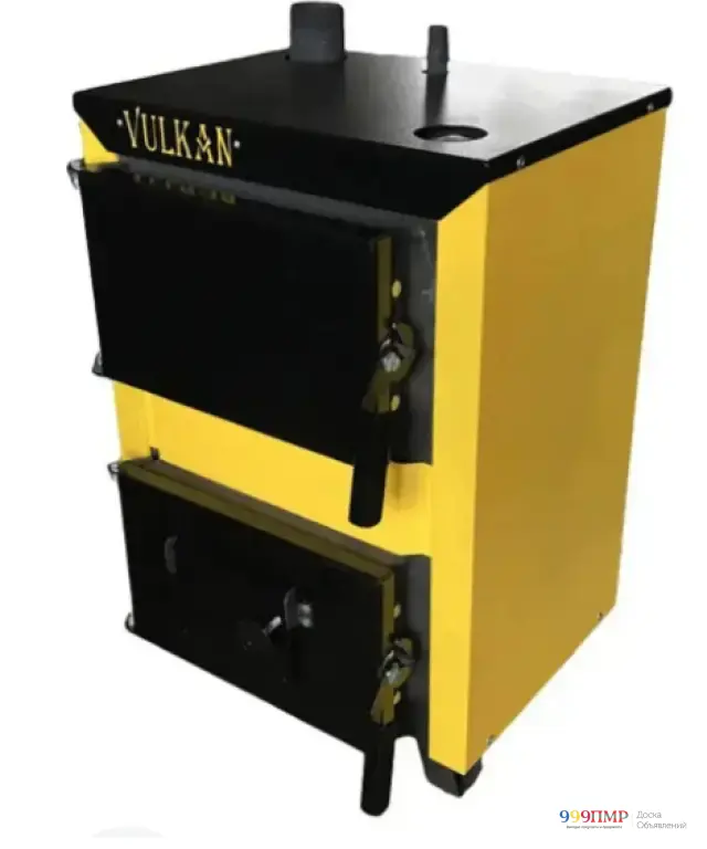 Продам - Котел Vulkan Classic 10 кВт (4 мм) твердотопливный, утепленный MULTISH