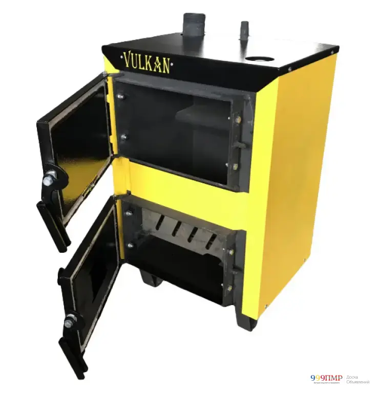 Продам - Котел Vulkan Classic 10 кВт (4 мм) твердотопливный, утепленный MULTISH